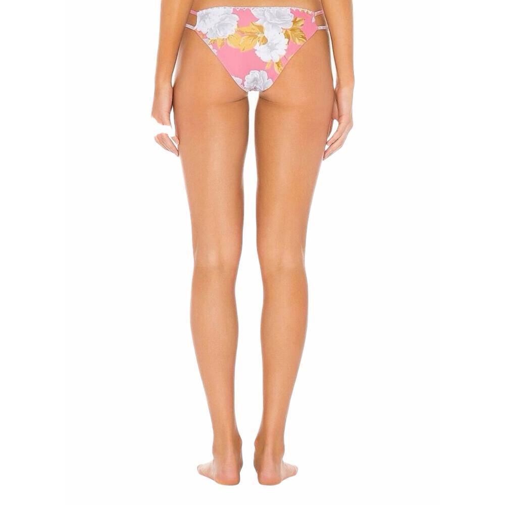 Tularosa Mateo Floral Swim Bikini Bottom Side Cutout Pink Size M - Picture 2 of 9